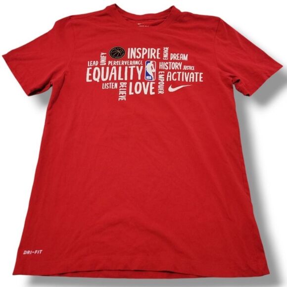 Nike Shirt Size Medium M The Nike Tee Dri-Fit Graphic Print Equality Basketball - Picture 1 of 7